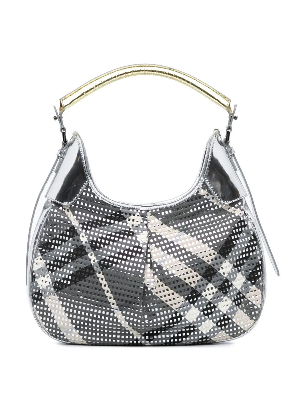 2000-2017 Metallic Beat Check Perforated Brooklyn hobo bag