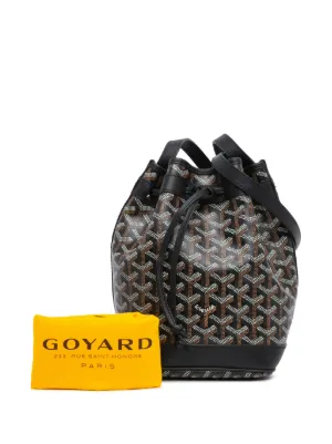 Goyard ブラック バケットバッグ Goyard プチ・フロ ミニ カーフスキン＆キャンバス バケット