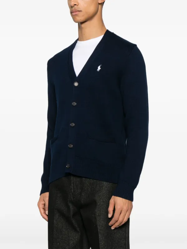 Polo Ralph Lauren Polo Pony-embroidered Cardigan | Blue | FARFETCH