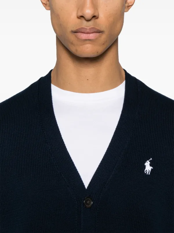 Polo Ralph Lauren Polo Pony-embroidered Cardigan | Blue | FARFETCH