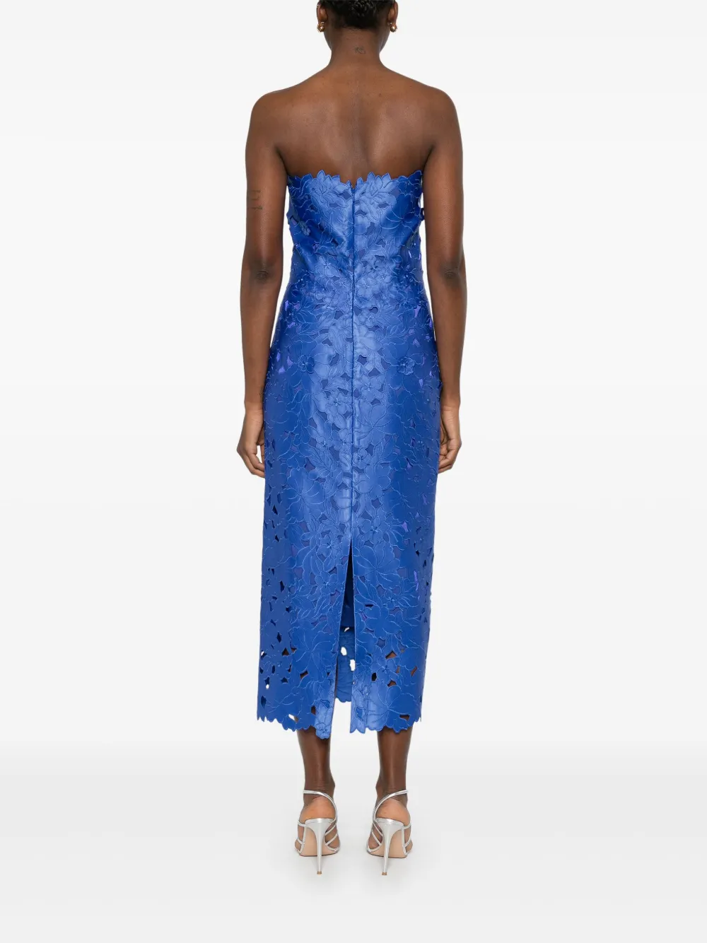 COSTARELLOS SATIN MIDI DRESS