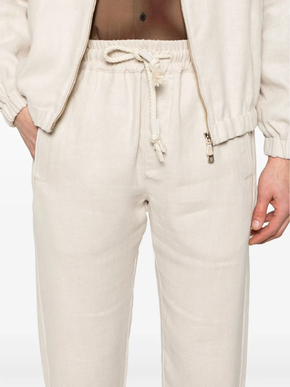 Eleventy Linnen broek Beige
