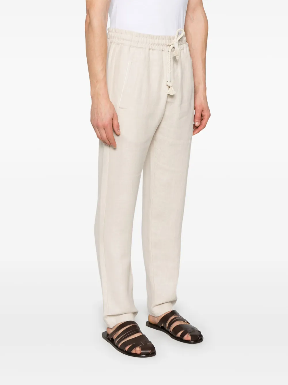 Eleventy Linnen broek Beige
