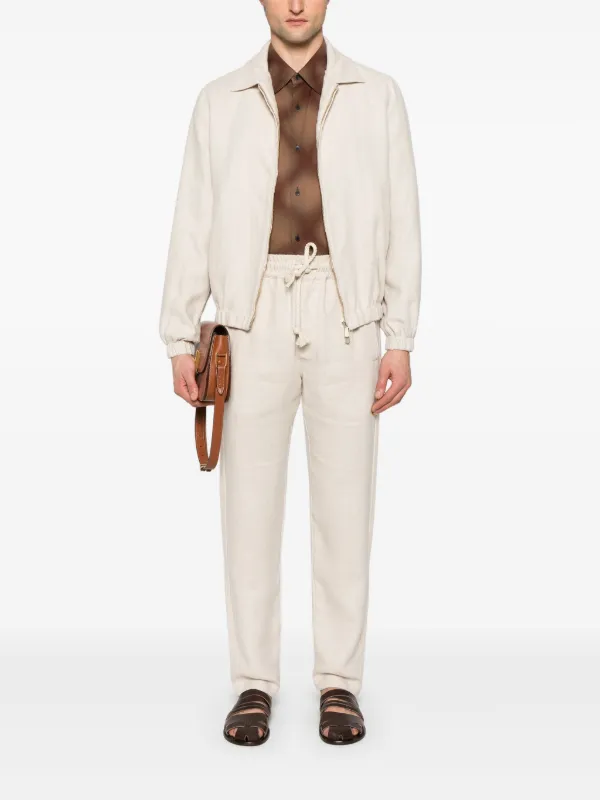 Eleventy Linen Jacket | Neutrals | FARFETCH