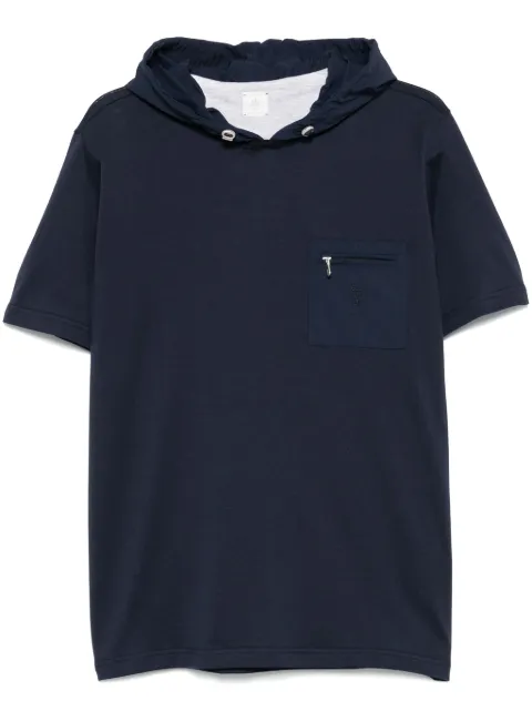 Eleventy logo-embroidered T-shirt