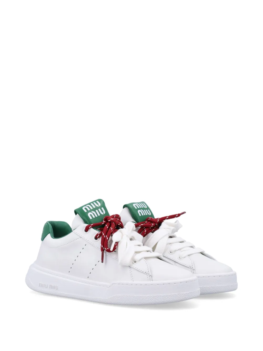 Miu Leren sneakers Wit