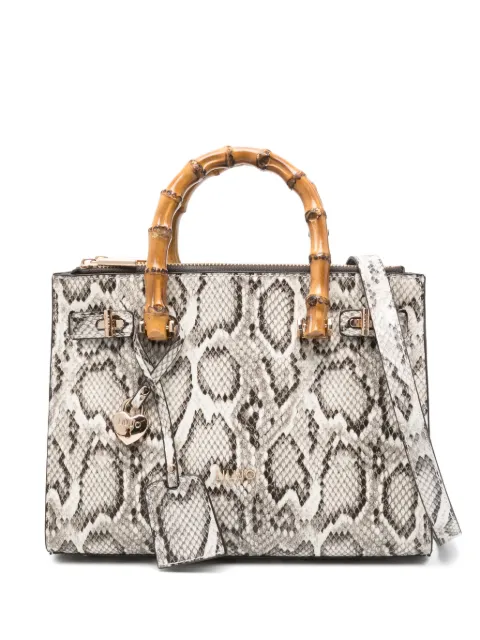 LIU JO tote con estampado de piel de serpiente