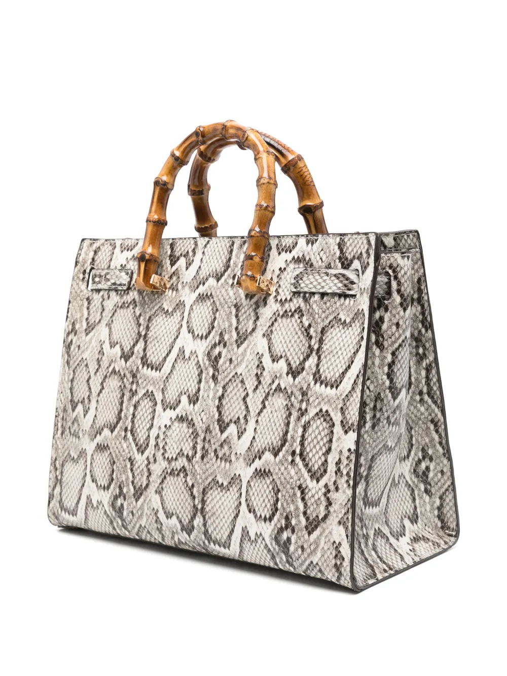 LIU JO Shopper met slangenprint Beige