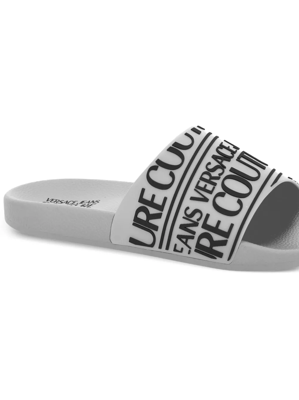 Versace Jeans Couture rubberised-logo slides White