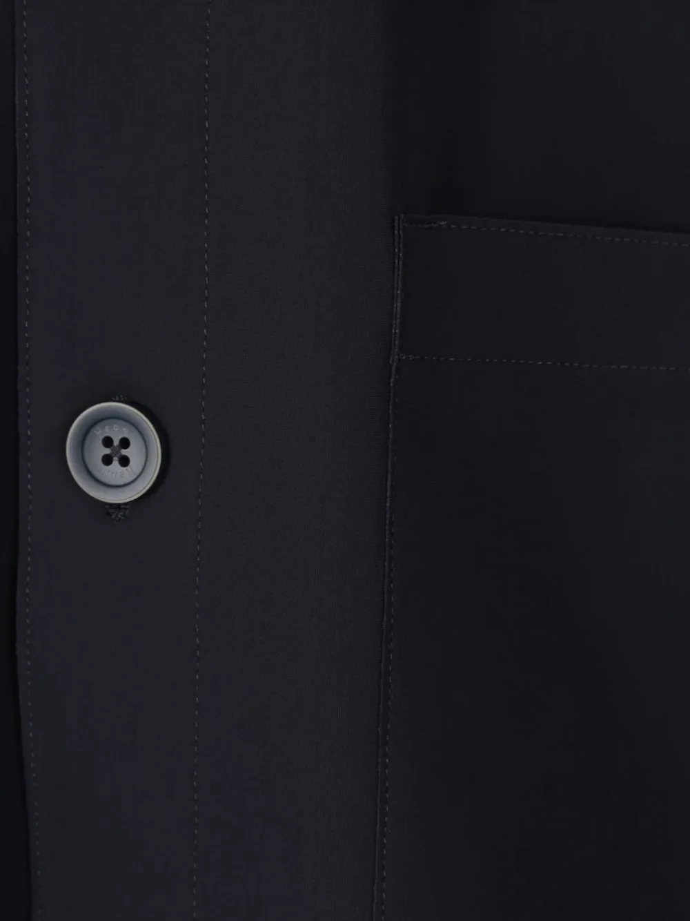 Herno Point Collar Jacket With Three Patch Pockets In Blue