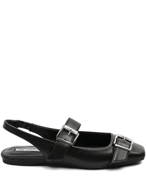 Karl Lagerfeld leather ballerina shoes