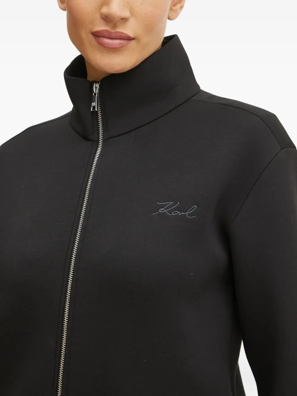 Karl Lagerfeld Sweater met rits Zwart