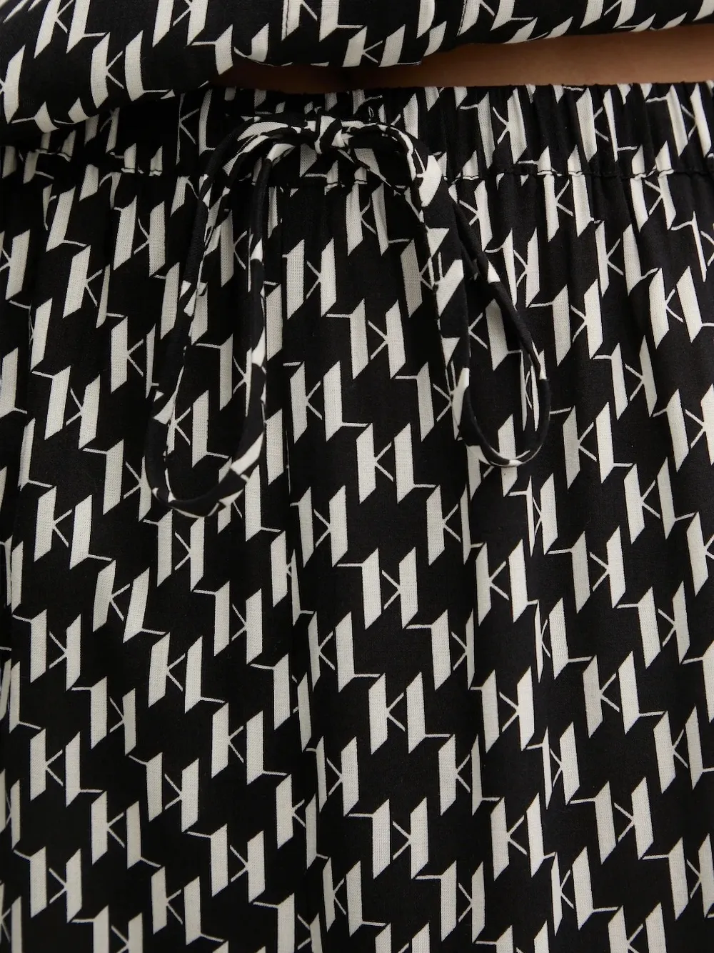 Karl Lagerfeld Broek met geometrische print Zwart