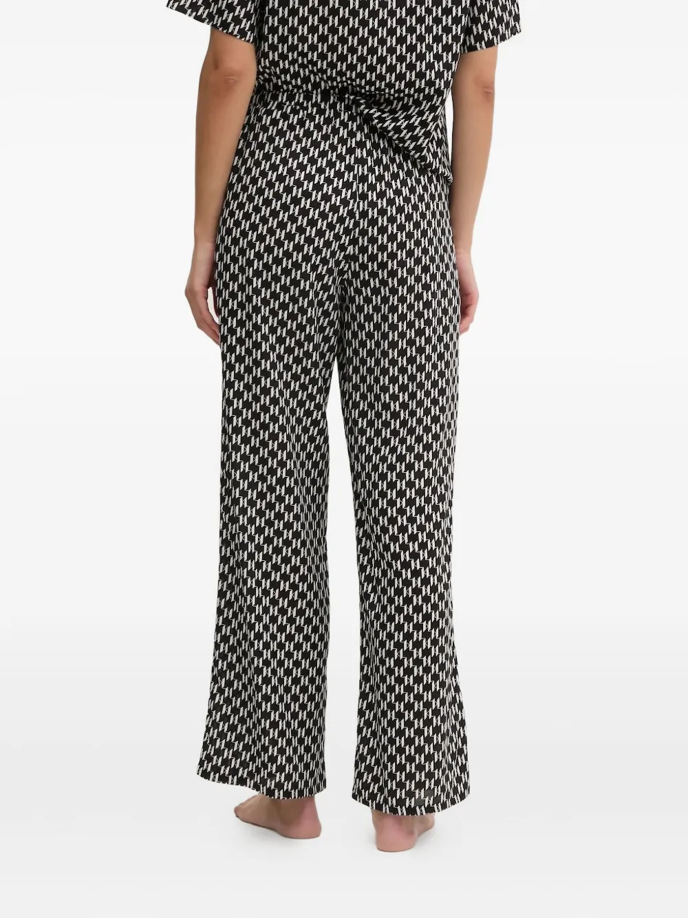 Karl Lagerfeld geometric-print pants - Zwart