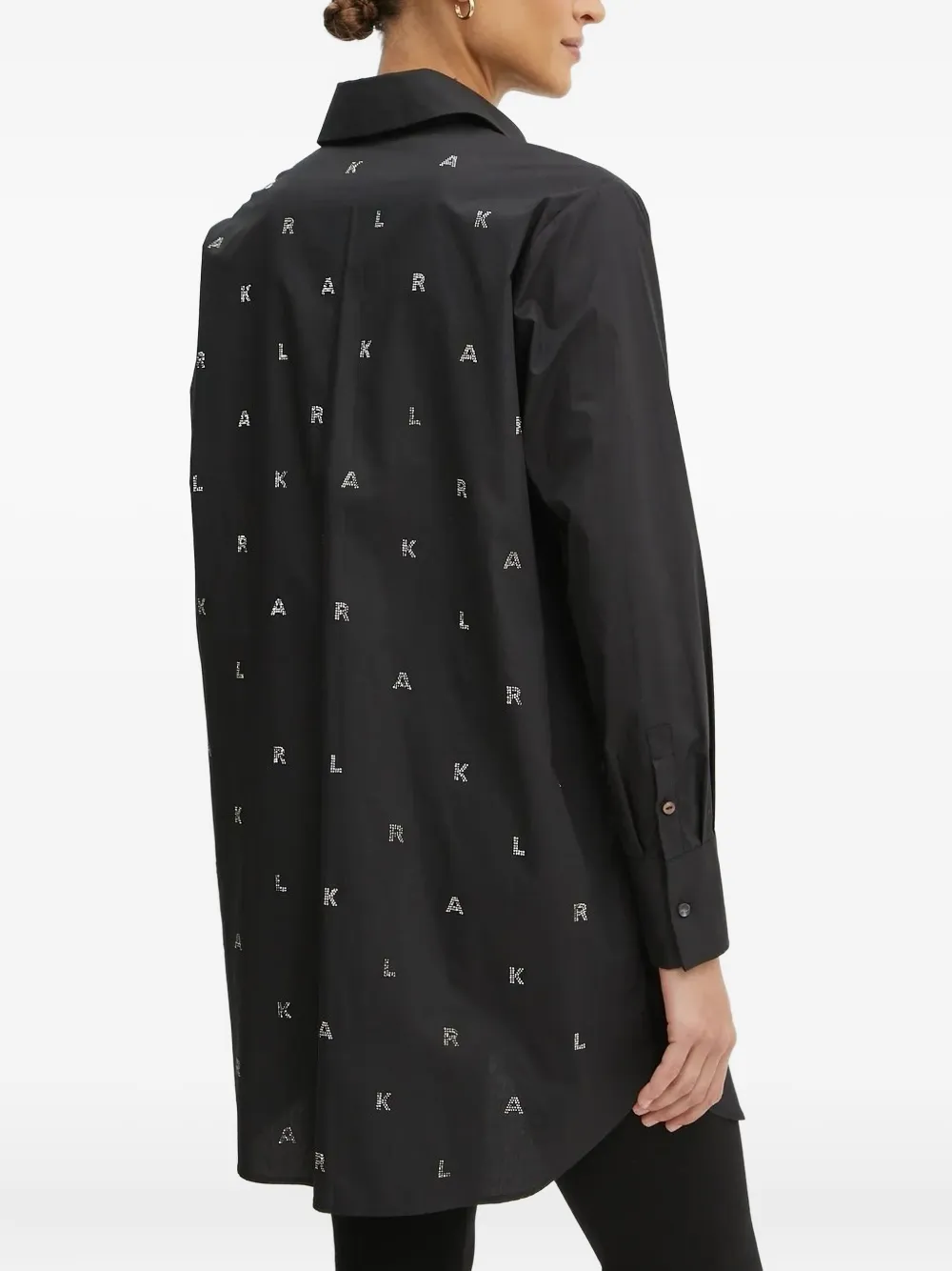 Karl Lagerfeld organic cotton shirt - Zwart