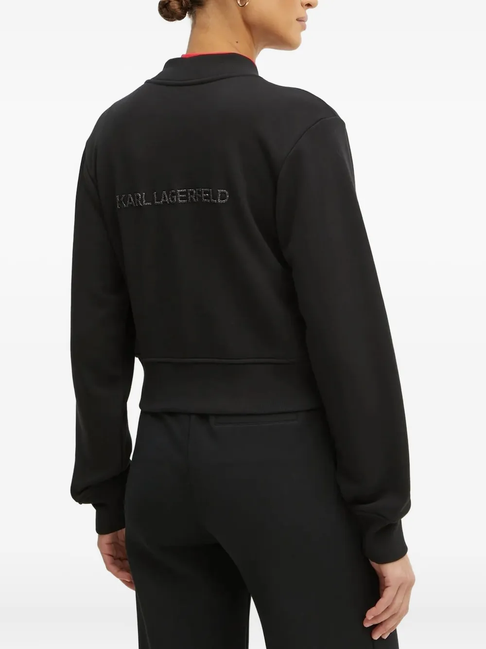 Karl Lagerfeld Sweater met rits Zwart