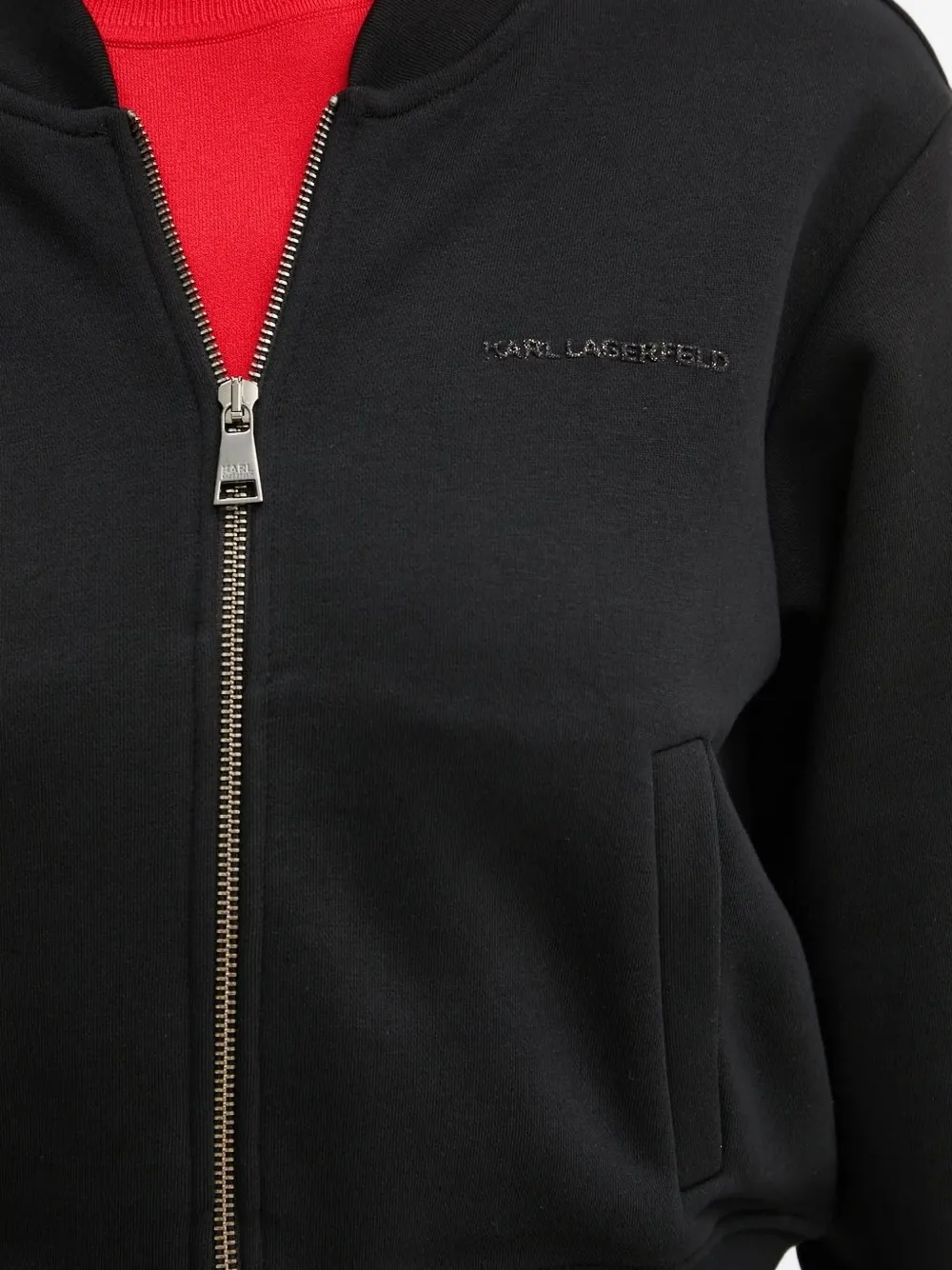 Karl Lagerfeld Sweater met rits Zwart