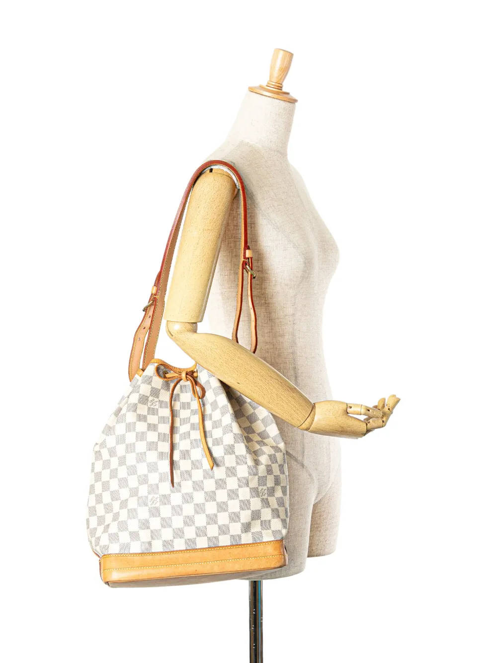 Louis Vuitton Pre-Owned 2009 Damier Azur Noe GM bucket-tas - Wit