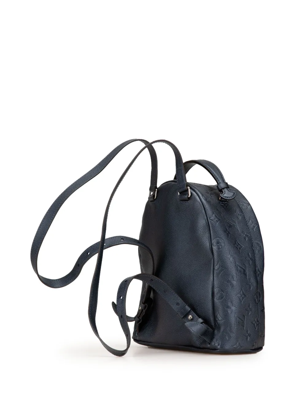 Pre-owned Louis Vuitton 2017 Monogram Empreinte Pins Sorbonne Backpack In Blue