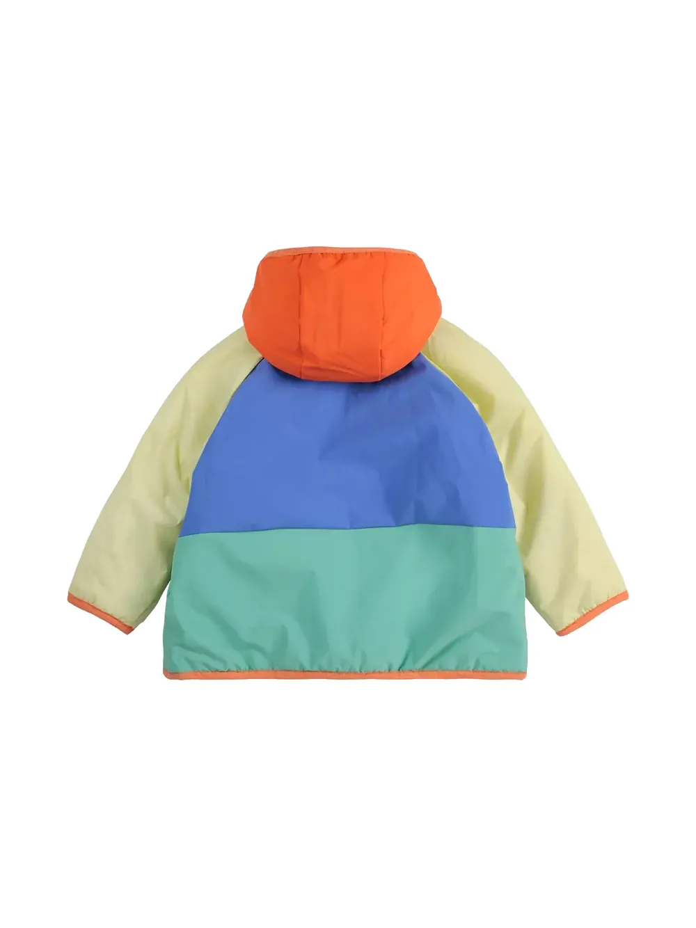 Bobo Choses Reversible Colourblock Jacket In Orange