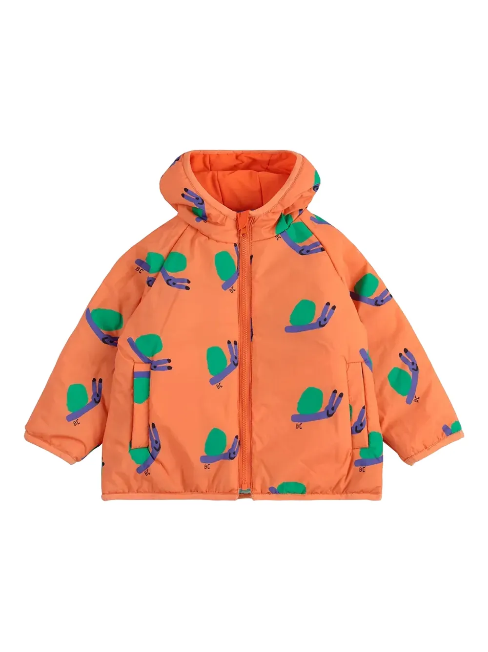 Bobo Choses Reversible Colourblock Jacket In Orange