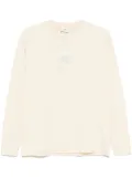 Autry loop-graphic longsleeved T-shirt - Neutrals