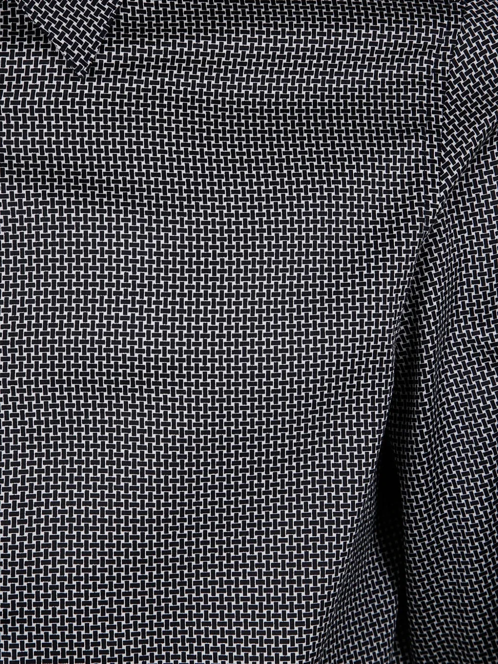 Emporio Armani Overhemd met geometrisch patroon Zwart