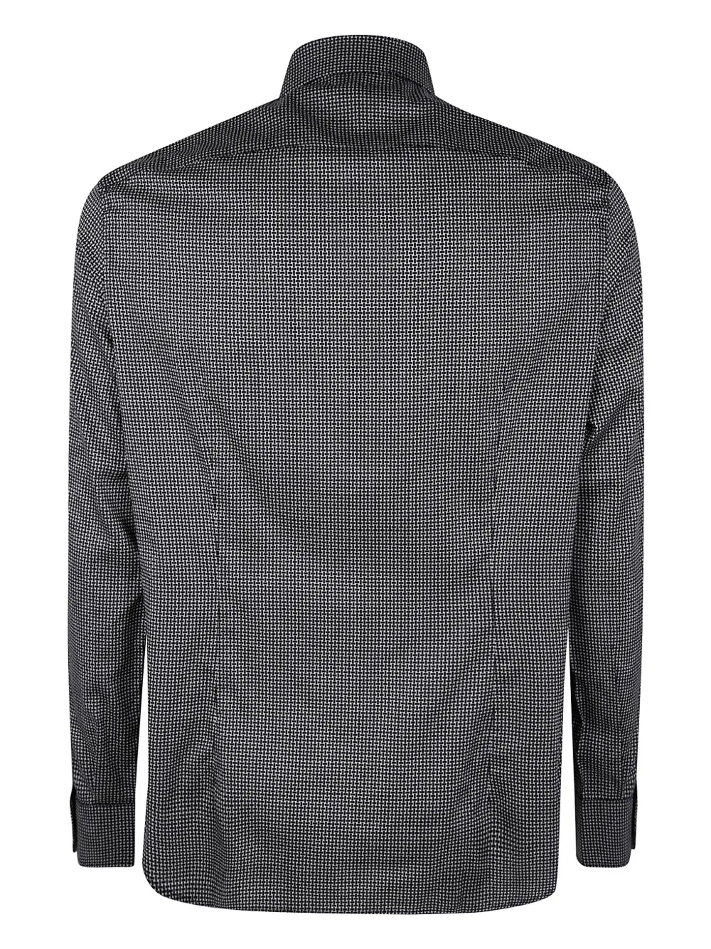 Emporio Armani geometric-pattern shirt - Zwart