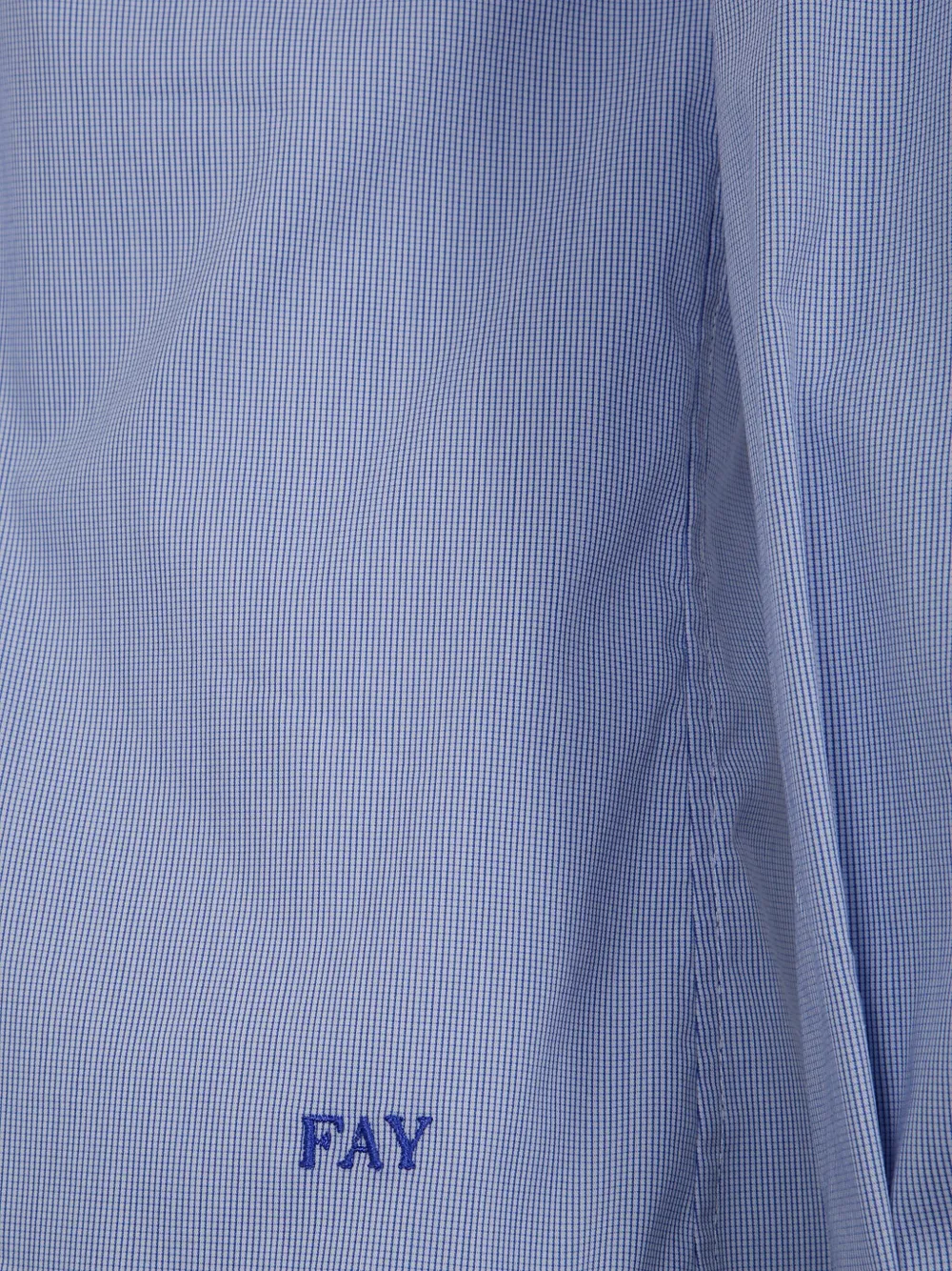 Fay Overhemd met geborduurd logo Blauw