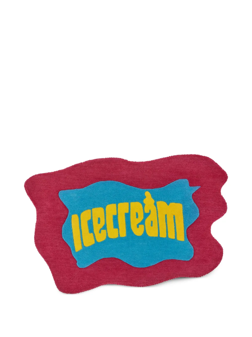 ICECREAM logo-jacquard rug - RED MULTICOLOUR