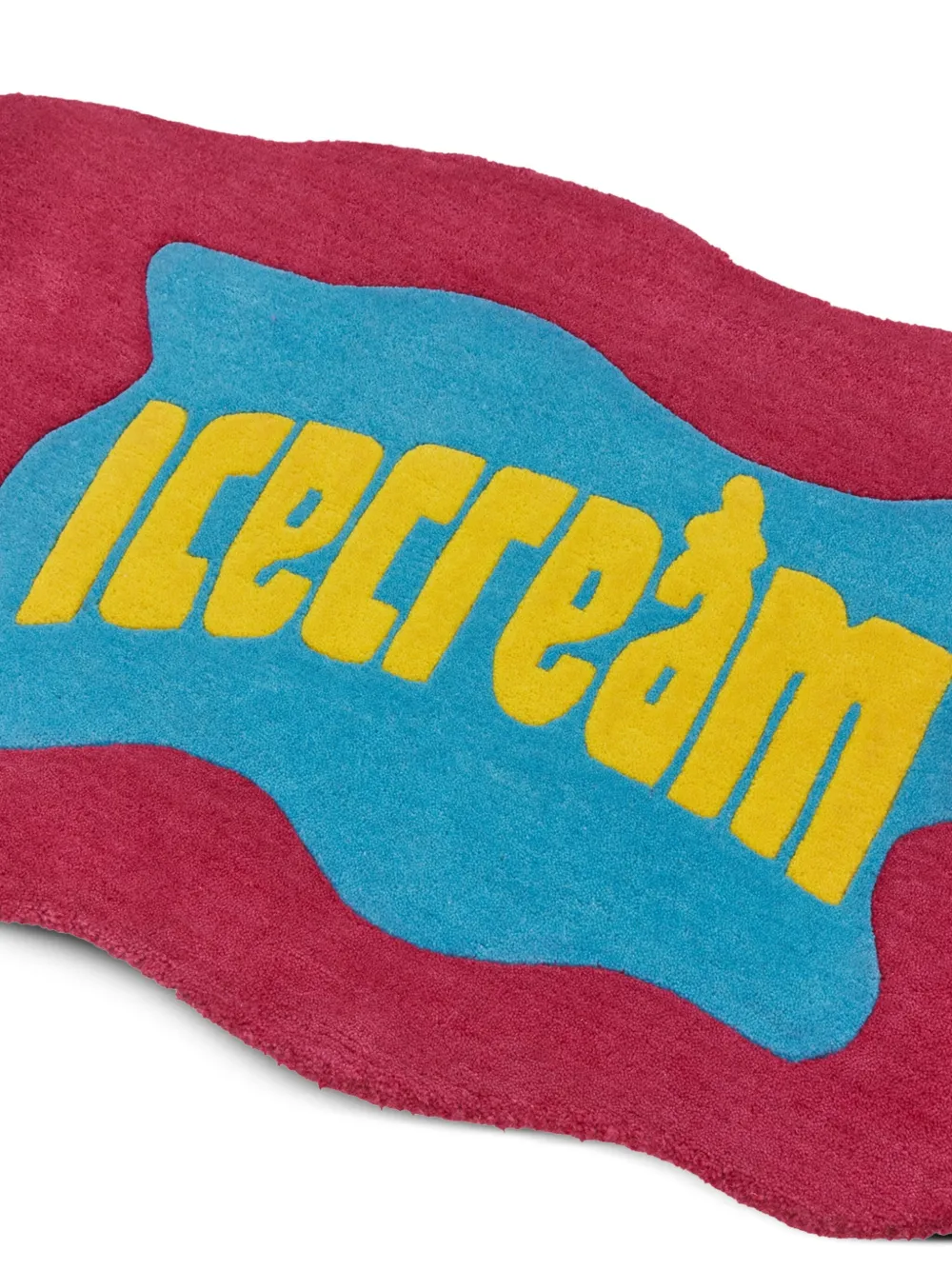 ICECREAM logo-jacquard rug - RED MULTICOLOUR