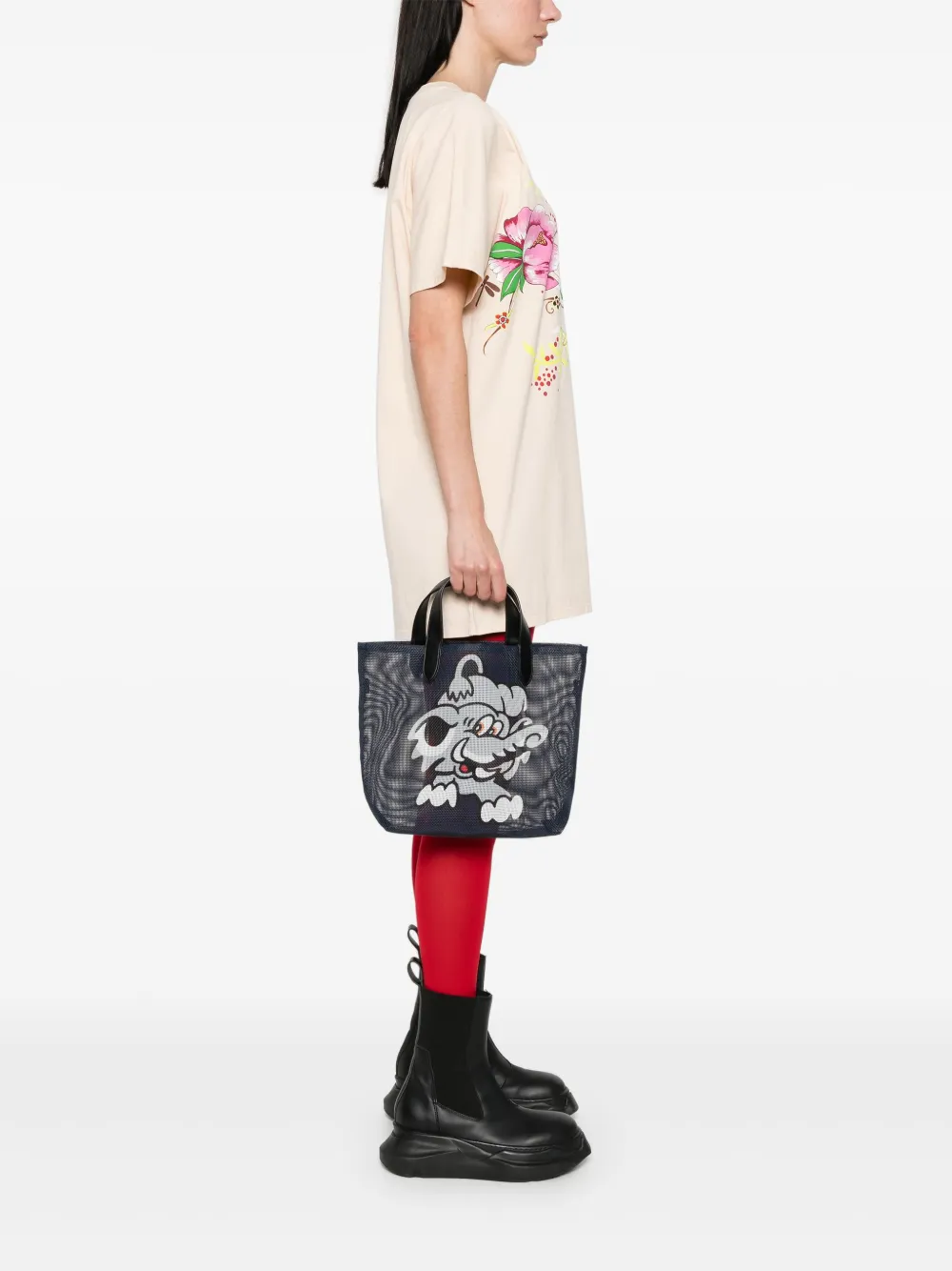 Kenzo Shopper met grafische print - Blauw