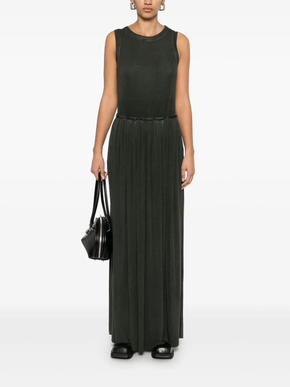 Uma Wang Mouwloze maxi-jurk - Groen