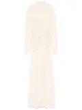 BITE Studios high-neck velvet gown - White