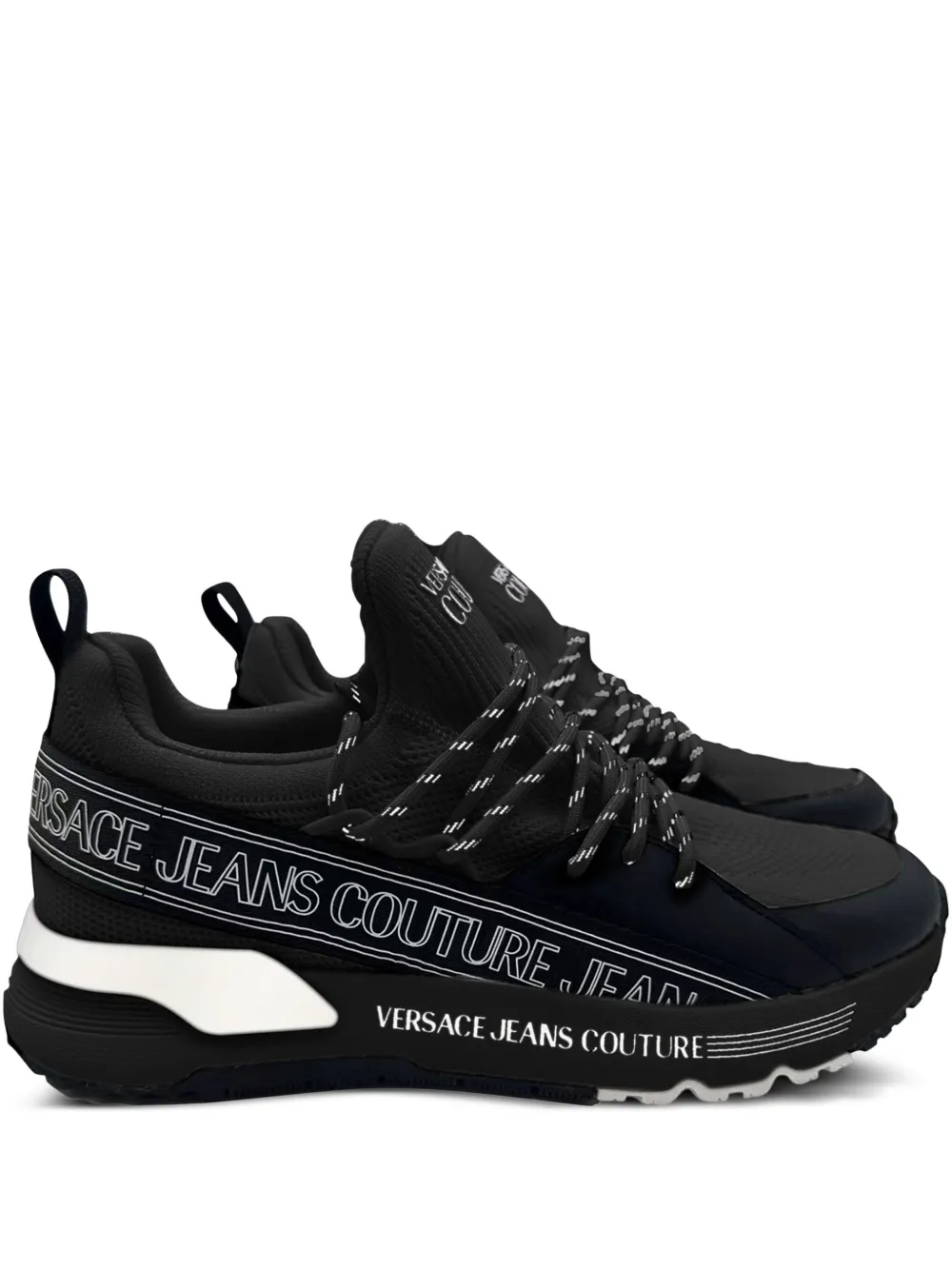 Versace Jeans Couture Sneakers met logoprint Zwart