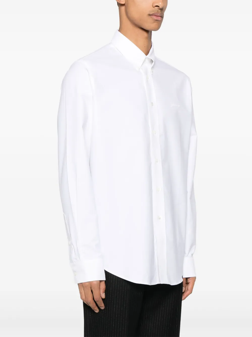 Givenchy Overhemd met geborduurd logo Wit