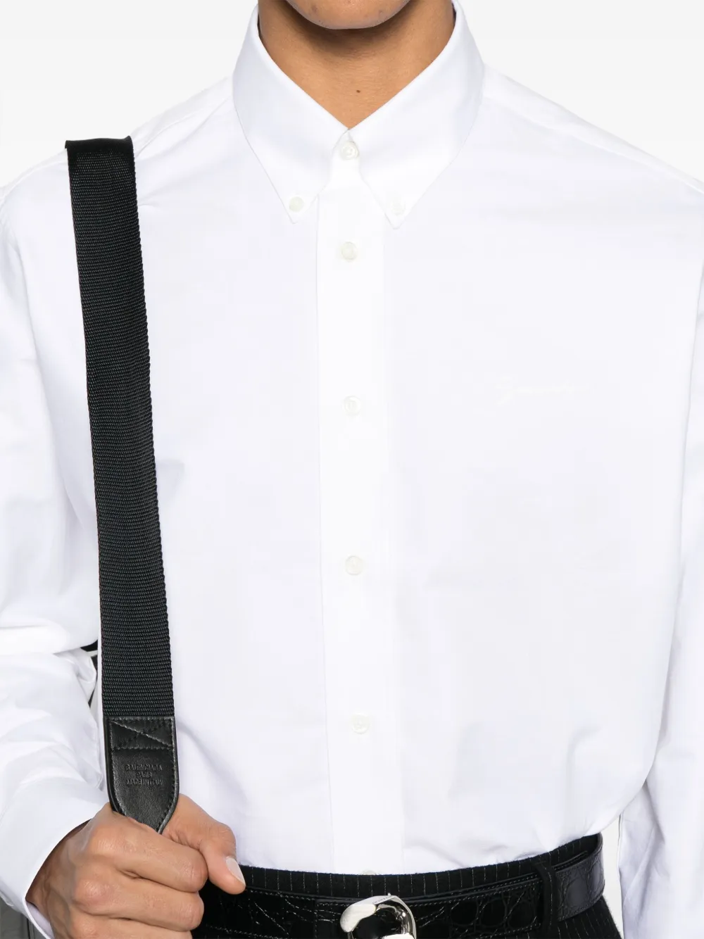 Givenchy Overhemd met geborduurd logo Wit