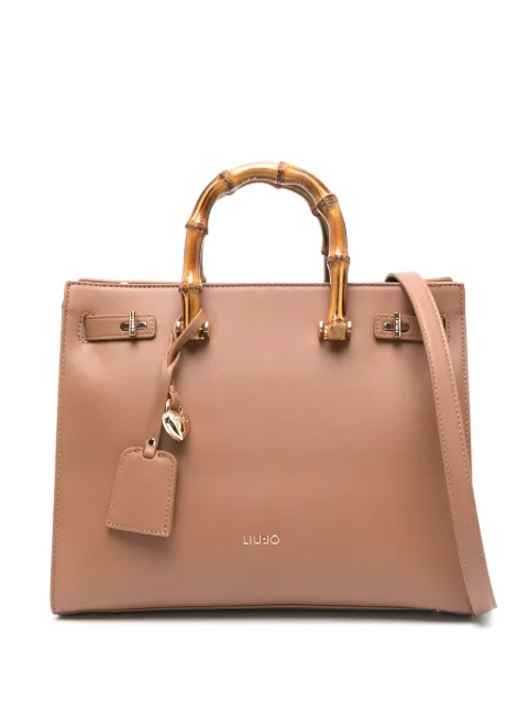 LIU JO bamboo-finish-handles tote bag
