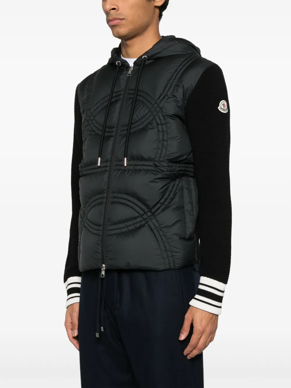 Moncler Jack met vlakken Zwart