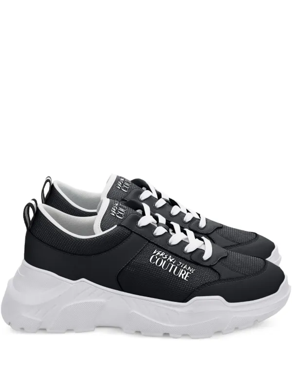 VERSACE JEANS COUTURE◆ ロゴ チャンキースニーカー レザー Versace Jeans Couture チャンキー スニーカー | ブラック