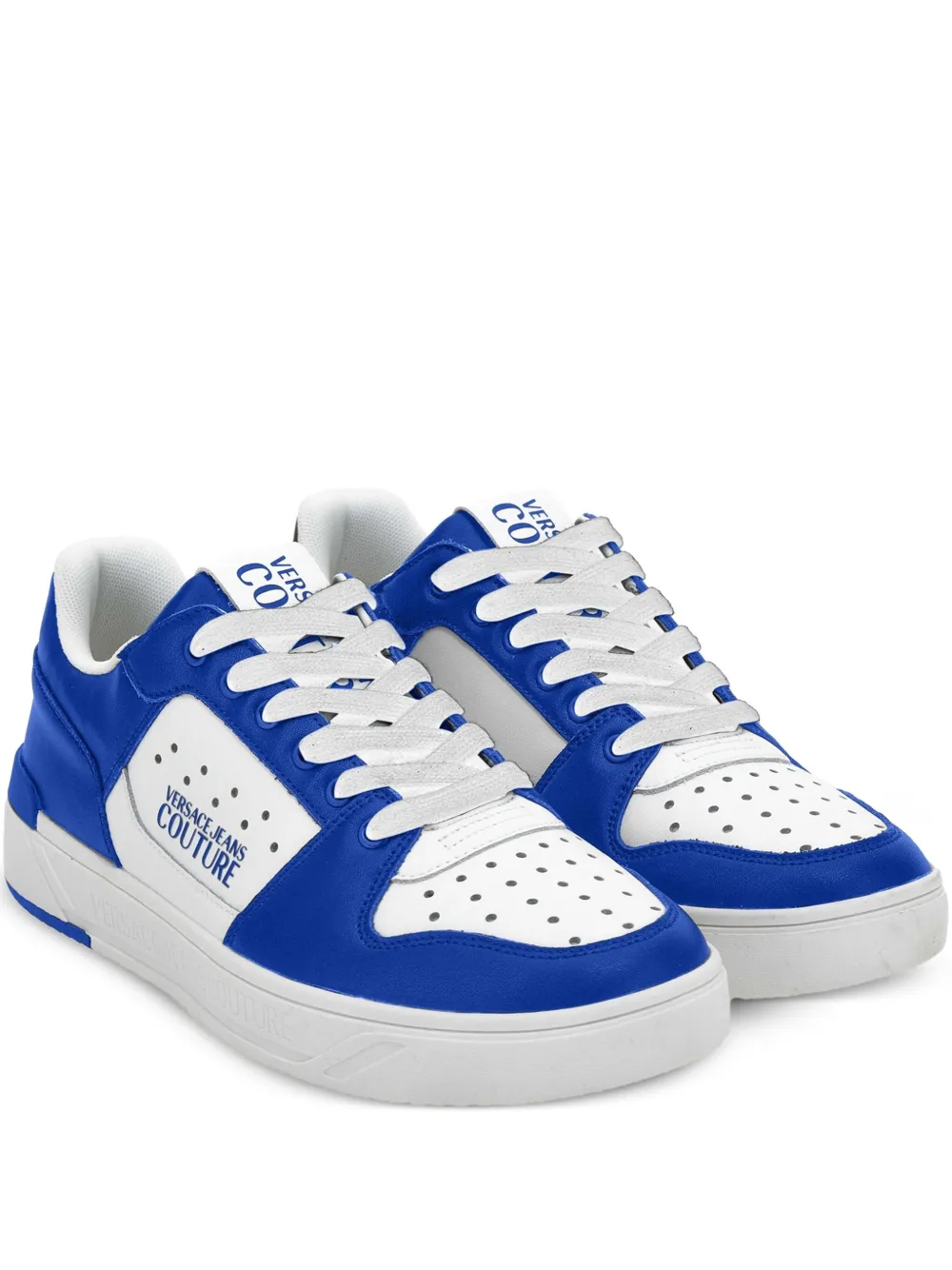 Versace Jeans Couture Sneakers met logo-applicatie Blauw