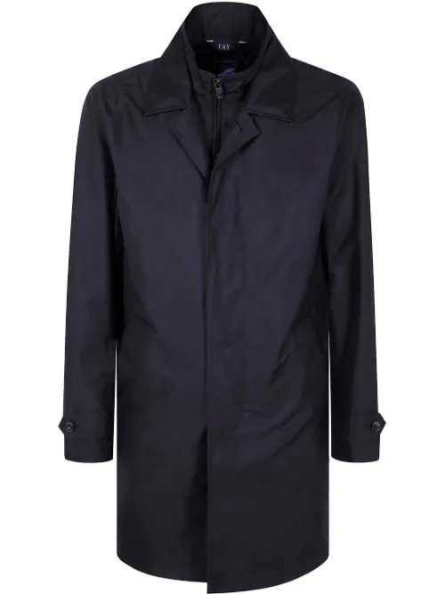 Fay veste en popeline - Bleu - Fay - Modalova