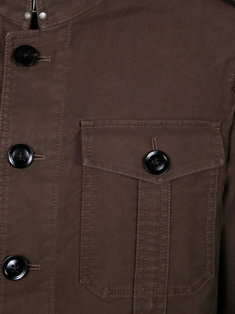TOM FORD Katoenen jack Bruin