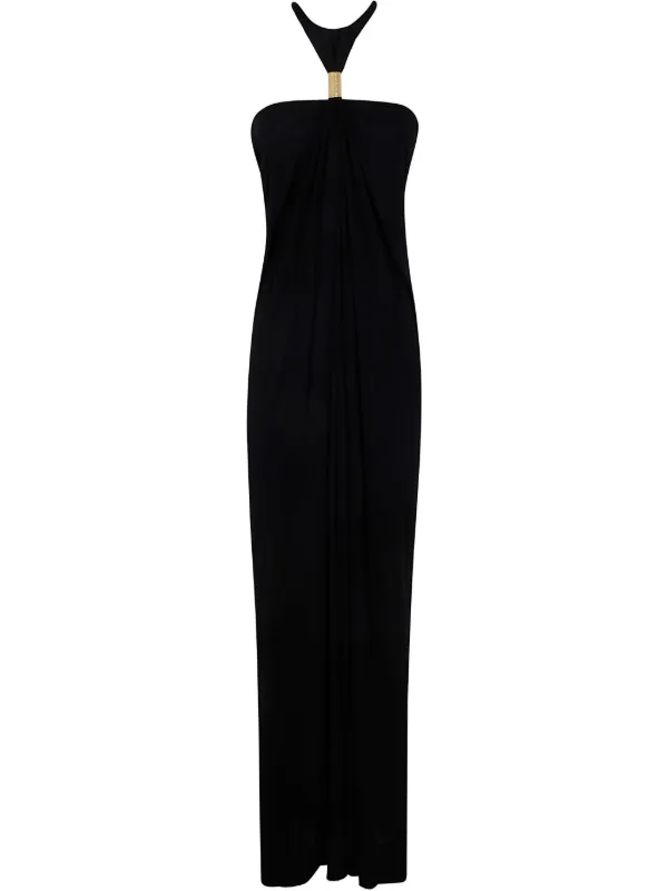 【TOM FORD】ホルターネック シルクサブレ カクテルドレス TOM FORD ホルターネック ドレス | ブラック | FARFETCH JP