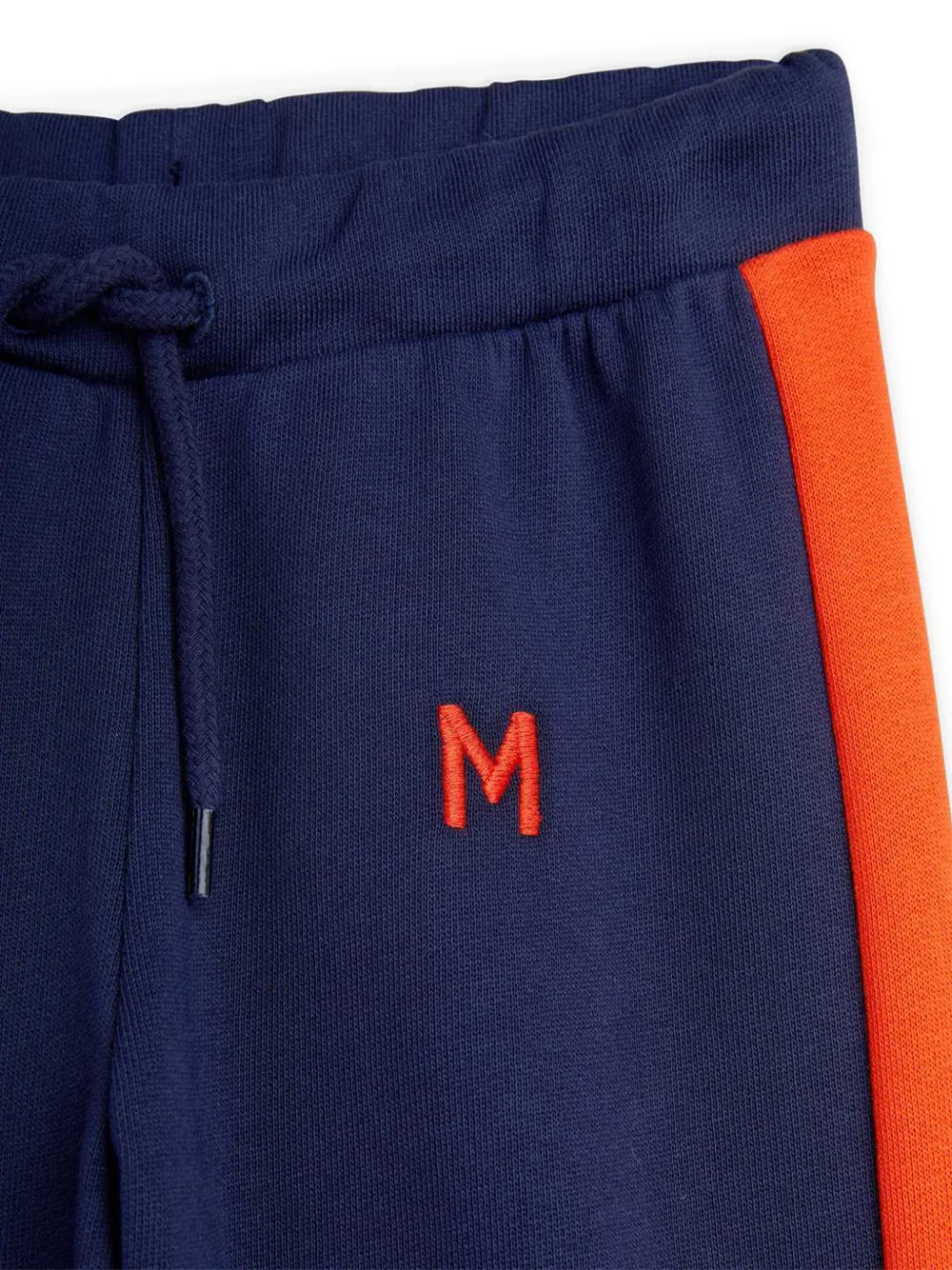 Mini Rodini Trainingsbroek met geborduurd logo Blauw