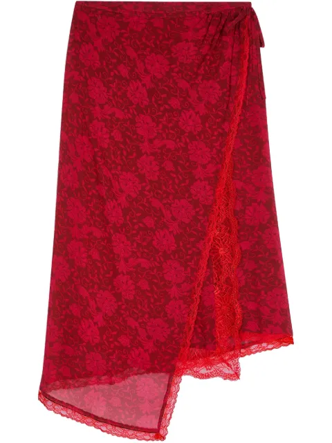 DRIES VAN NOTEN wrap midi skirt 