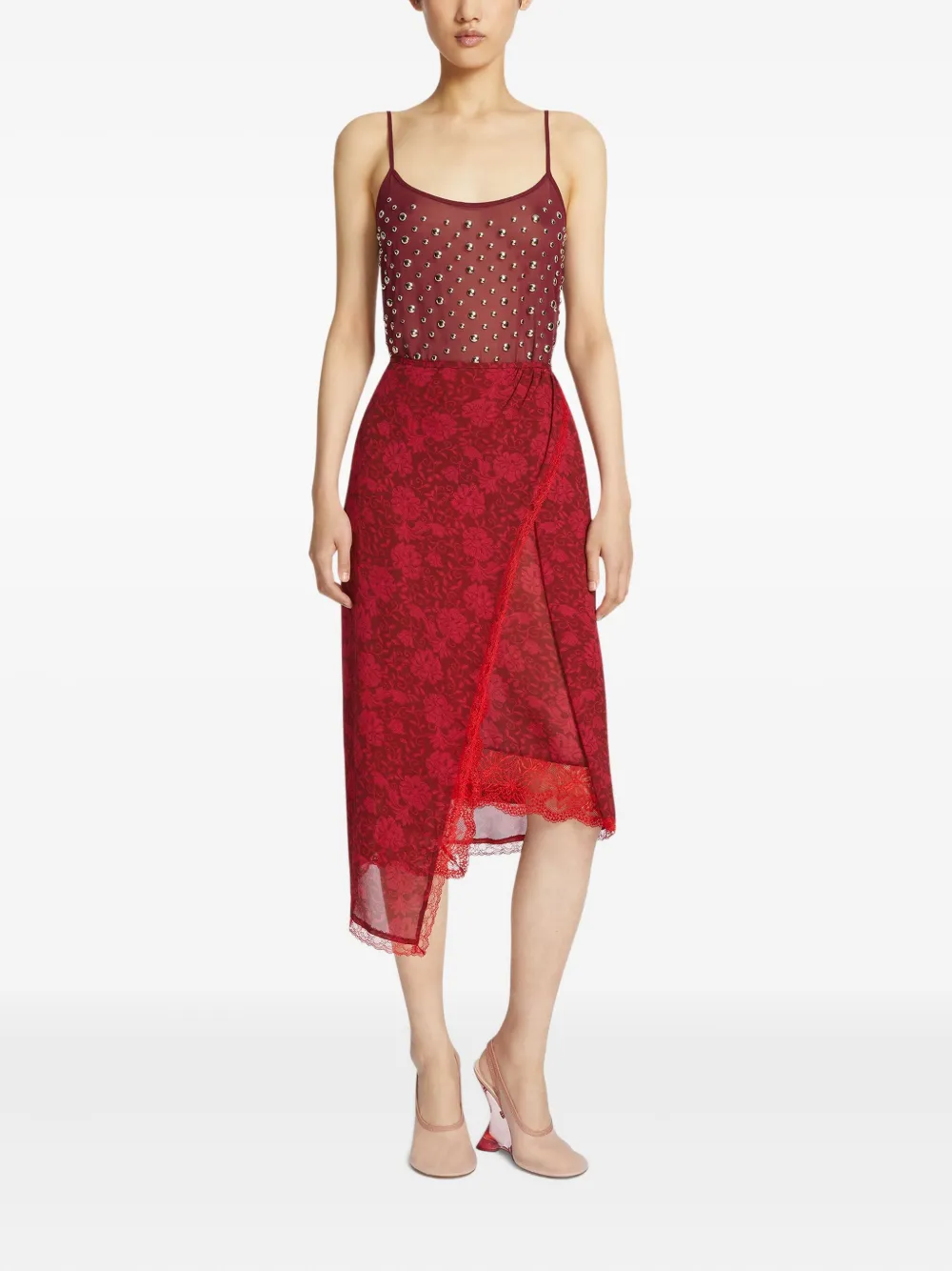DRIES VAN NOTEN Midi-wikkelrok - Rood