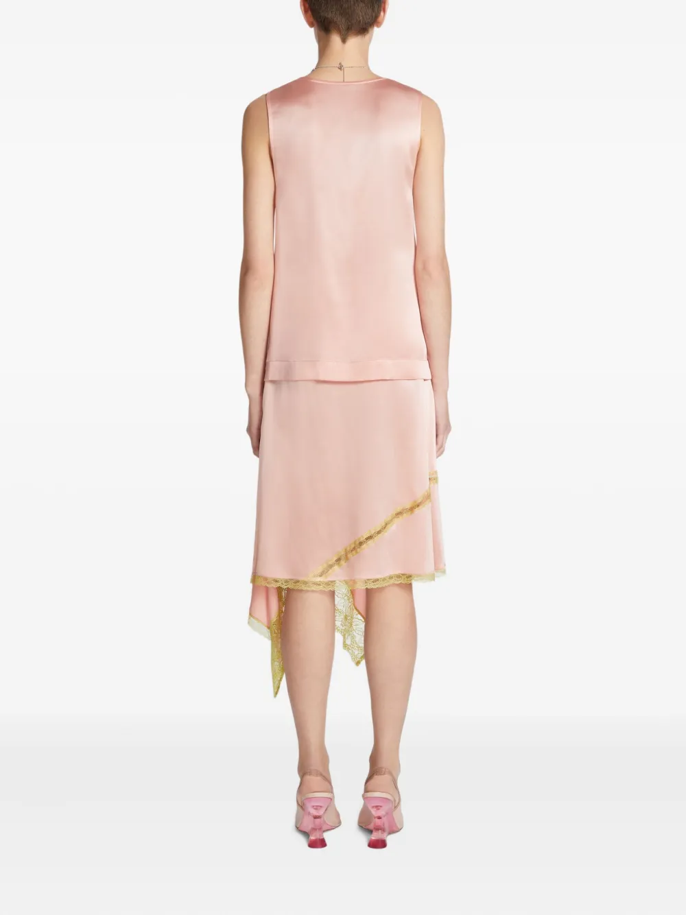 Shop Dries Van Noten Twisted Top In Pink