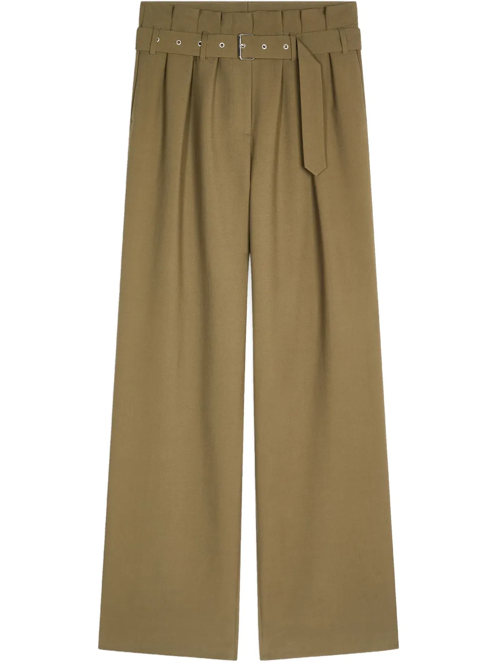 DRIES VAN NOTEN Broek met geplooid detail Groen