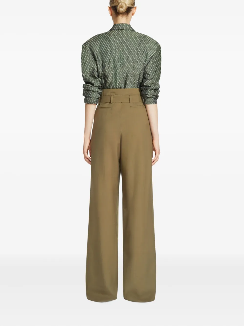 DRIES VAN NOTEN Broek met geplooid detail Groen